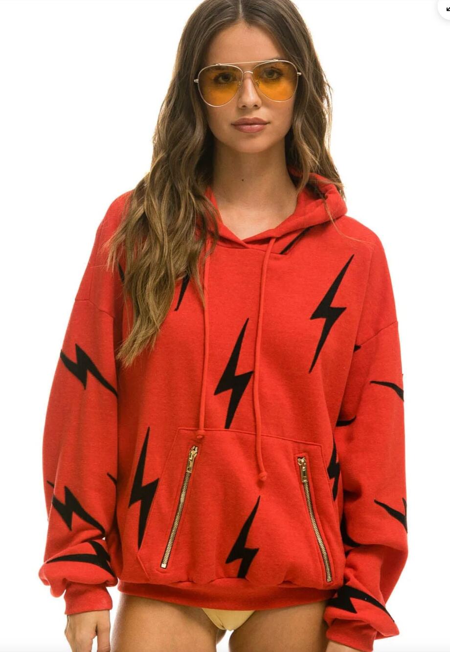 Aviator Nation Bolt Stitch Repeat Pullover Hoodie size XL
